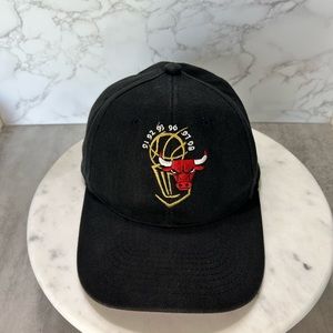 Vintage Restored Chicago Bulls Championship Hat 90s Giveaway SnapBack Cap Black